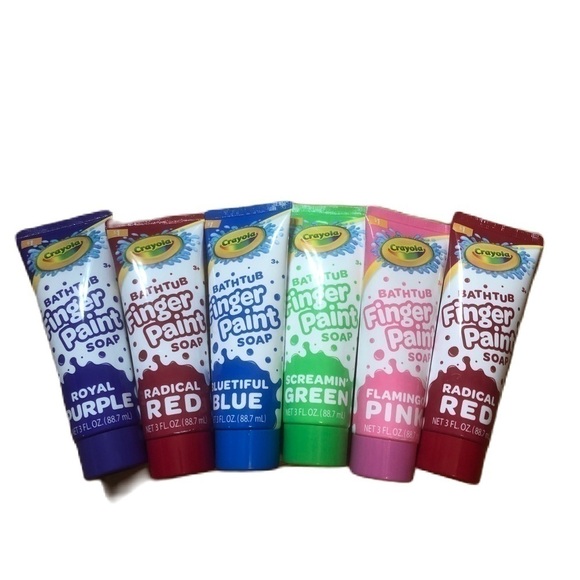 Crayola Bathtub Finger Paint Bundle Lot NEW Purple Red Blue Green Pink Bath Tub - Picture 1 of 6